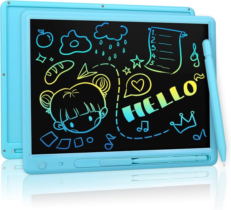Aricvort LCD Writing Tablet for Kids, 15 Inch Colorful Drawing Doodle Board, Learning Educational Drawing Pad Toys for Kids, Christmas Birthday Gift for 3 4 5 6 7 8 9 Year Old Girls Boy - Image 1